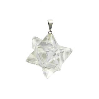 Cuarzo Cristal Colgante Merkabas 2cm